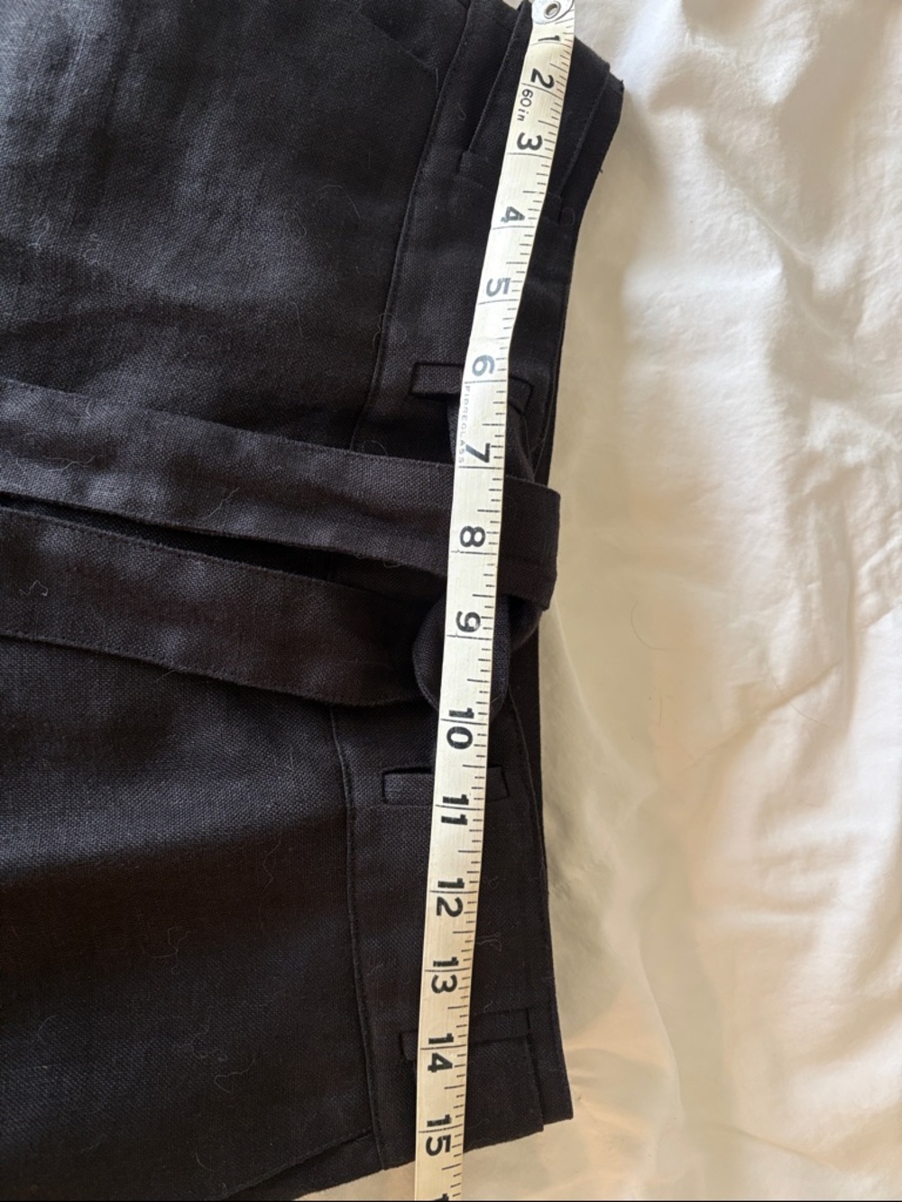 Irish linen blck crop pant Waist measures 30” laying flat. Size 4 Talbots - Picture 7 of 8